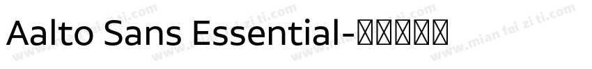 Aalto Sans Essential字体转换